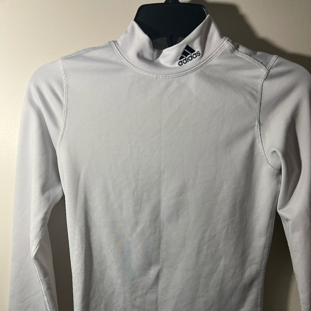 Adidas Medium Climafit Running Turtle Neck (White)